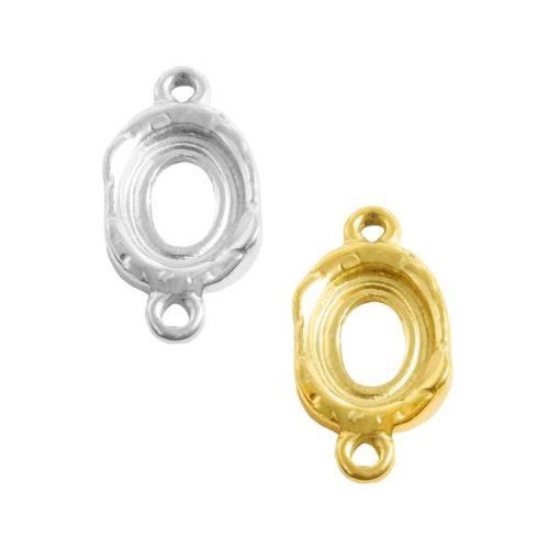 Stainless Steel Pendant Setting, 304 Stainless Steel, plated, DIY & double-hole, more colors for choice, 10PCs/Bag, Sold By Bag
