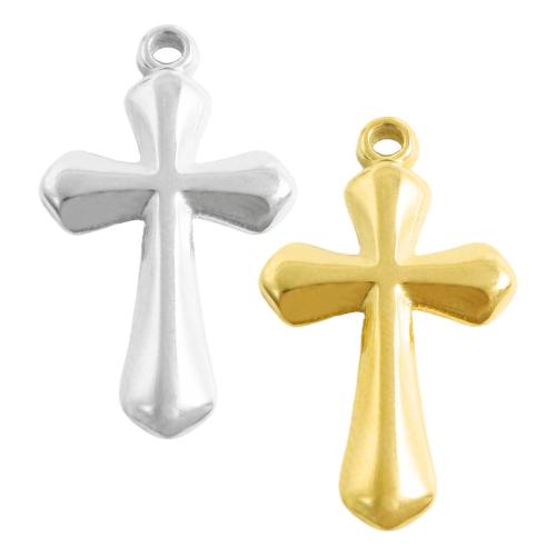 Edelstahl-Kreuz- Anhänger, 304 Edelstahl, plattiert, DIY, keine, 10PCs/Tasche, verkauft von Tasche
