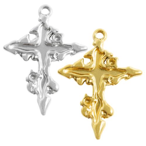 Stainless Steel Pendant Setting, 304 Stainless Steel, Cross, plated, DIY, more colors for choice, 10PCs/Bag, Sold By Bag