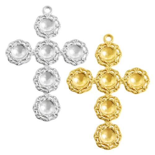 Stainless Steel Pendant Setting, 304 Stainless Steel, Cross, plated, DIY, more colors for choice, 10PCs/Bag, Sold By Bag