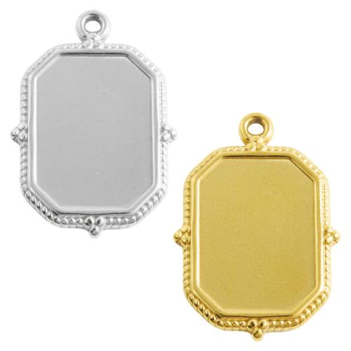 Stainless Steel Pendant Setting, 304 Stainless Steel, plated, DIY, more colors for choice, 10PCs/PC, Sold By PC