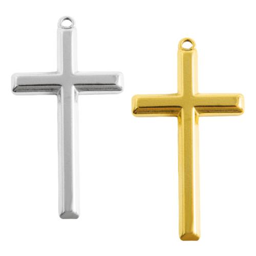 Stainless Steel Cross Pendants, 304 Stainless Steel, plated, DIY, more colors for choice, 10PCs/Bag, Sold By Bag