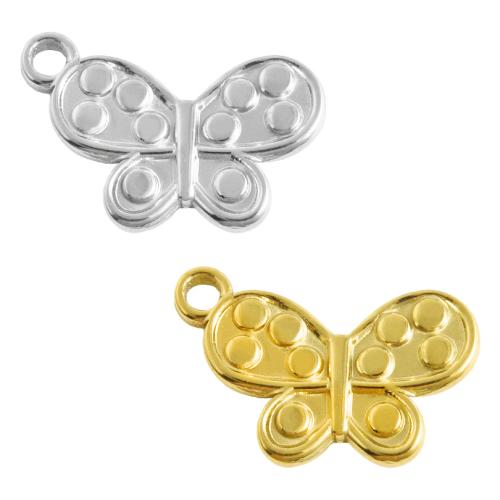 Stainless Steel Animal Pendants, 304 Stainless Steel, Butterfly, plated, DIY, more colors for choice, 10PCs/Bag, Sold By Bag