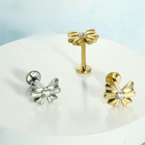 titane Placage, bijoux de mode & avec strass, plus de couleurs à choisir, Vendu par PC