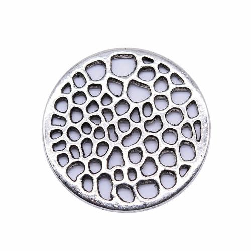 Tibetan Style Pendants, Round, plated, DIY & hollow, Sold By PC