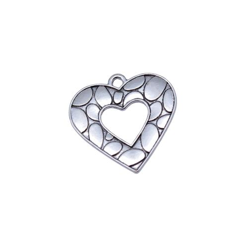 Pendentifs coeur en alliage de zinc, Placage, DIY & creux, 10PC/sac, Vendu par sac