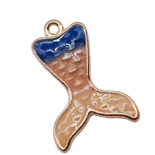 Цинкового сплава Эмаль Кулоны, цинковый сплав, Русалка хвост, Другое покрытие, DIY & эмаль, 10ПК/сумка, продается сумка