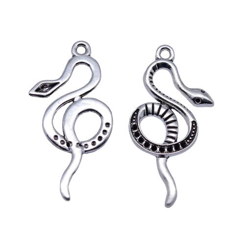 Tibetan Style Animal Pendants, Snake, plated, DIY, 10PCs/Bag, Sold By Bag