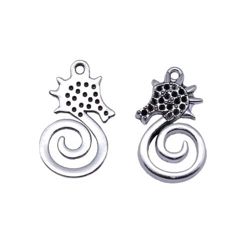 Tibetan Style Animal Pendants, Seahorse, plated, DIY, 10PCs/Bag, Sold By Bag
