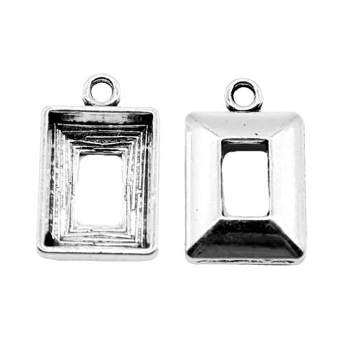 Tibetan Style Pendants, Rectangle, plated, DIY & hollow, 10PCs/Bag, Sold By Bag