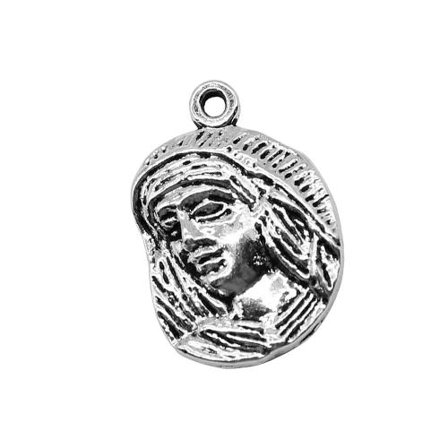 Pendentifs en forme de personnage en alliage de Zinc, Nonne, Placage, DIY, 10PC/sac, Vendu par sac