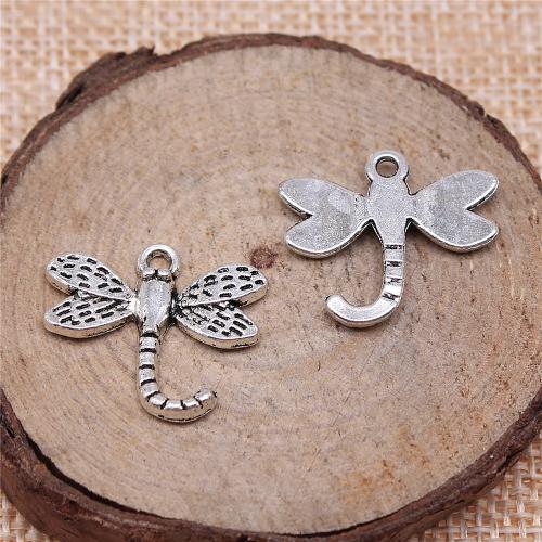 Tibetan Style Animal Pendants, Dragonfly, plated, DIY, more colors for choice, 10PCs/Bag, Sold By Bag