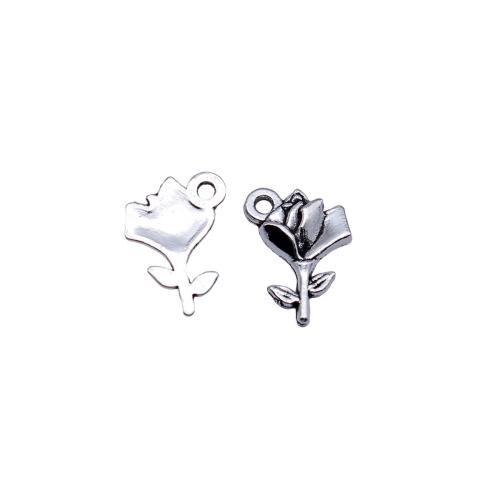 Tibetan Style Flower Pendants, plated, DIY, 20PCs/Bag, Sold By Bag