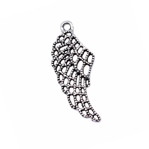 Aile en forme de pendentifs en alliage de Zinc, aile d'ange, Placage, DIY & creux, 10PC/sac, Vendu par sac