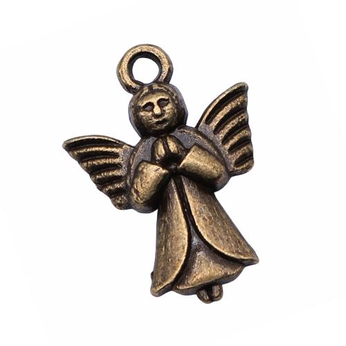 Pendentifs en alliage de zinc, ange, Placage, DIY, couleur bronze antique, 20PC/sac, Vendu par sac