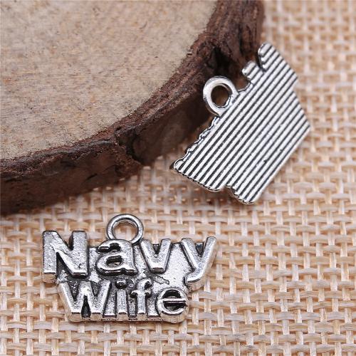Tibetan Style Message Pendants, plated, DIY, more colors for choice, 10PCs/Bag, Sold By Bag