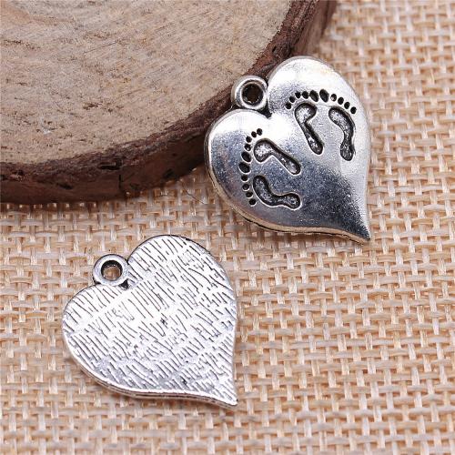 Pendentifs coeur en alliage de zinc, Placage, DIY, plus de couleurs à choisir, 10PC/sac, Vendu par sac