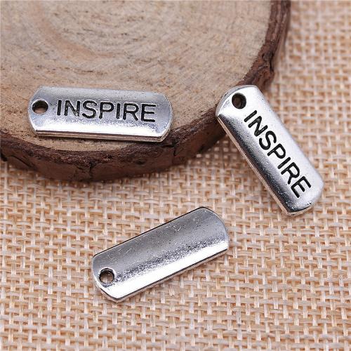 En alliage de zinc message Pendentifs, Placage, DIY, plus de couleurs à choisir, 10PC/sac, Vendu par sac