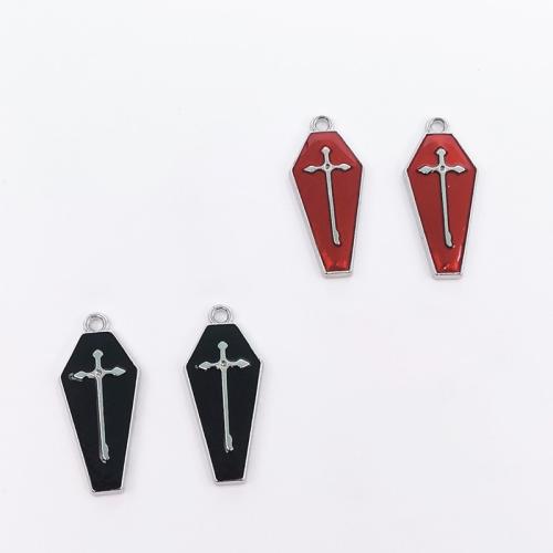Мода Хэллоуин Кулон, цинковый сплав, Kресты, Другое покрытие, DIY & эмаль, Много цветов для выбора, 11.50x26mm, продается PC