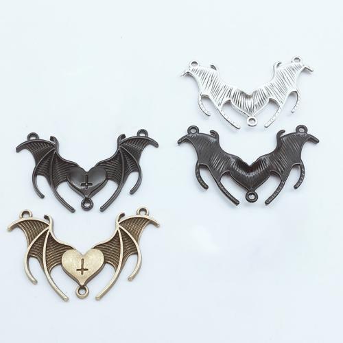 Мода Хэллоуин Кулон, цинковый сплав, Крылатое Сердце, Другое покрытие, DIY, Много цветов для выбора, 41x26mm, продается PC
