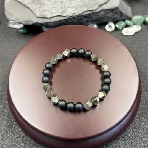 Gemstone Bracelets, Golden Pyrite, gold color plated, fashion jewelry, more colors for choice, Sold By PC