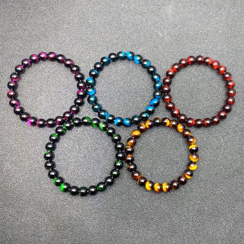Natural Tiger Eye Bracelets, gold color plated, fashion jewelry, more colors for choice, Sold By PC