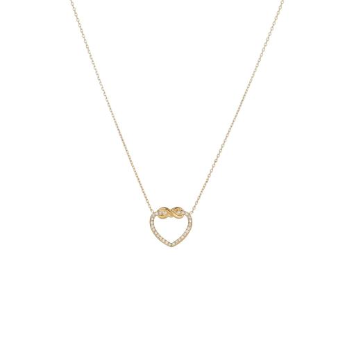 Stainless Steel Jewelry Necklace, 304 Stainless Steel, plated, for woman & with rhinestone & hollow, more colors for choice, Sold By PC