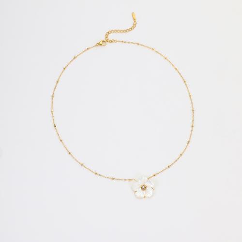 Stainless Steel Jewelry Necklace, 304 Stainless Steel, with Resin, 18K gold plated, different styles for choice & for woman & with rhinestone, Sold By PC