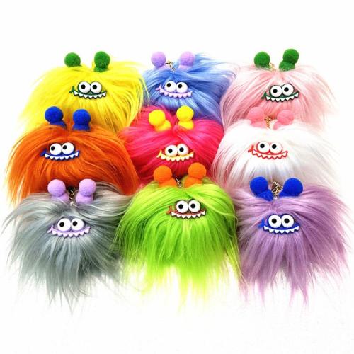Bag Purse Charms Keyrings Keychains, Tibetan Style, with Polyester & Resin, multifunctional & Unisex, more colors for choice, 180x130mm, Sold By PC