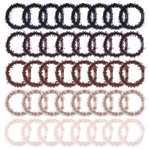Elastique cheveux, tissu, avec lacet, DIY, plus de couleurs à choisir, 55x10mm, Vendu par PC