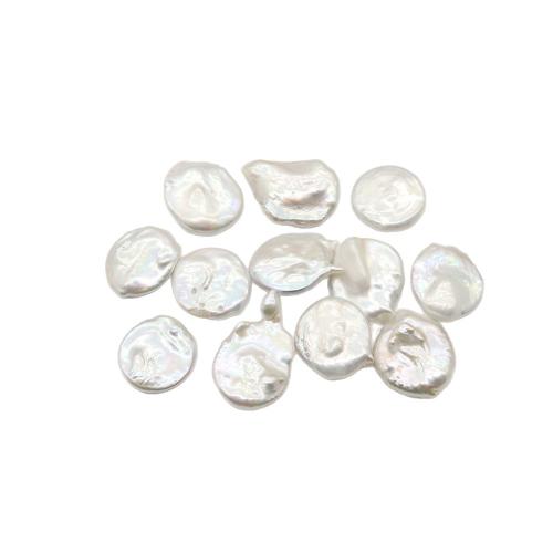 Perles nacres sans trou de culture d'eau douce, perle d'eau douce cultivée, Baroque, DIY & aucun trou, blanc, 20x24mm, Vendu par PC