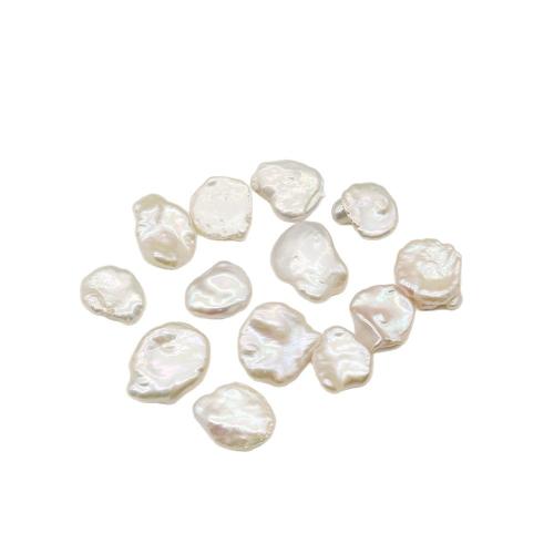 Perles nacres sans trou de culture d'eau douce, perle d'eau douce cultivée, Baroque, DIY & aucun trou, blanc, 14-18mm, Vendu par PC