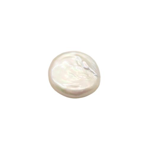Cultured No Hole Freshwater Pearl Beads, Button, DIY, white, 12mm, Sold By PC