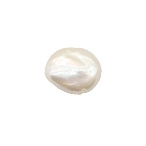 Cultured No Hole Freshwater Pearl Beads, irregular, DIY, white, 15x17mm, Sold By PC