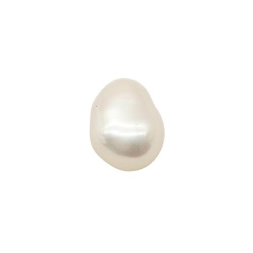 Cultured No Hole Freshwater Pearl Beads, irregular, DIY, white, 9x11mm, Sold By PC