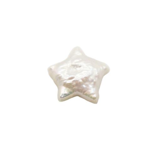 Cultured No Hole Freshwater Pearl Beads, Star, DIY, white, 11mm, Sold By PC