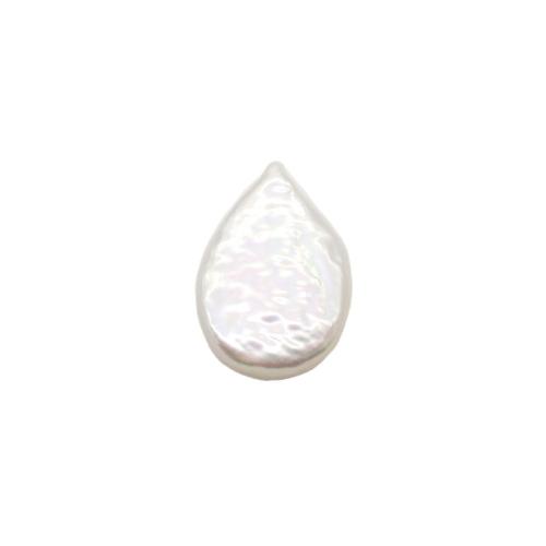 Perlas Freshwater sin Agujero, Perlas cultivadas de agua dulce, Gota, Bricolaje, Blanco, 9x13mm, Vendido por UD