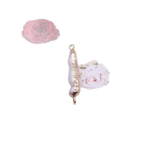 Freshwater Pearl Connector, with Brass, DIY, mixed colors, Sold By PC