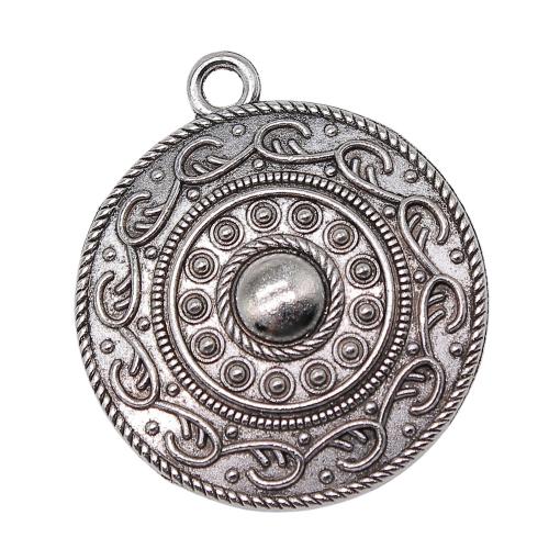 Tibetan Style Pendants, Round, plated, DIY, Sold By PC
