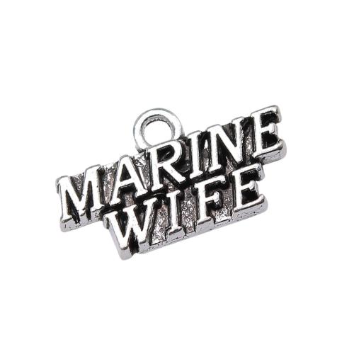 Tibetan Style Message Pendants, plated, DIY, 10PCs/Bag, Sold By Bag