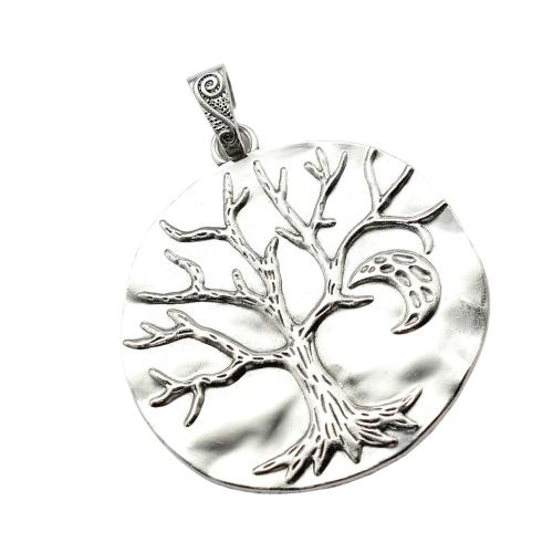 Tibetan Style Pendants, Round, plated, DIY, 2PCs/Bag, Sold By Bag