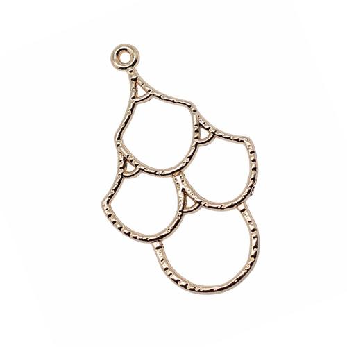 Pendentifs creux en alliage de zinc, Placage, DIY, 10PC/sac, Vendu par sac