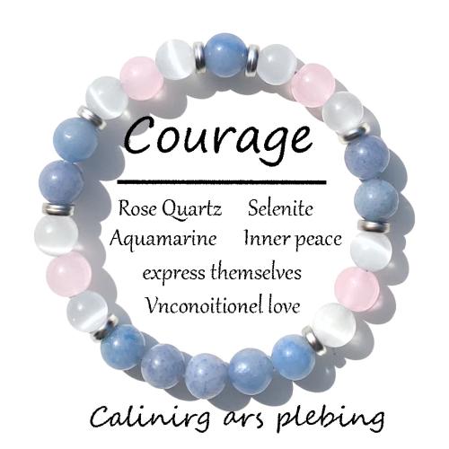 Gemstone Bracelets, Cats Eye, with Blue Aventurine, gold color plated, fashion jewelry, more colors for choice, Sold By PC
