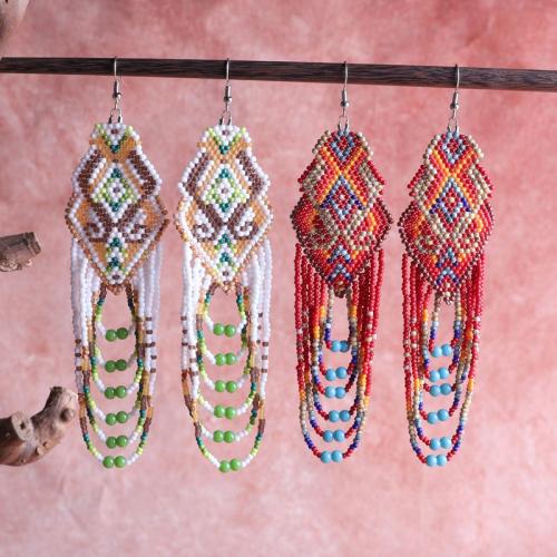 Earring Jewelry, Organic Glass, with Tibetan Style, gold color plated, fashion jewelry, more colors for choice, Sold By Pair