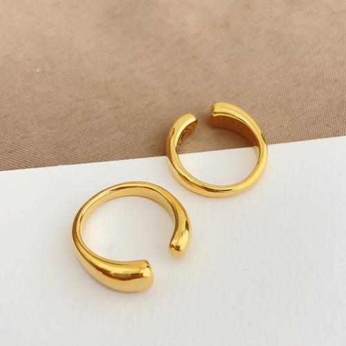 Edelstahl Ringe, 304 Edelstahl, plattiert, Modeschmuck & verschiedene Größen vorhanden & für Frau, goldfarben, verkauft von PC