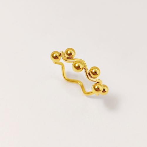 Edelstahl Ringe, 304 Edelstahl, plattiert, Modeschmuck & verschiedene Größen vorhanden & für Frau, goldfarben, verkauft von PC