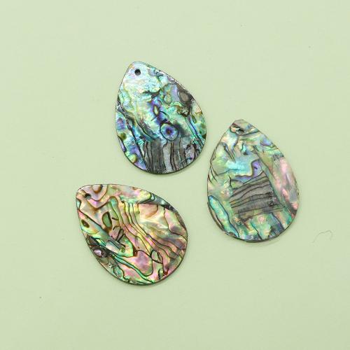 Natural Abalone Shell Pendants, Teardrop, DIY, mixed colors, Sold By PC