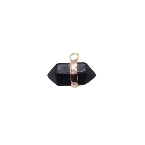 Bijoux Pendentifs en pierres gemmes, Pierre naturelle, avec laiton, Placage de couleur d'or, DIY, plus de couleurs à choisir, Vendu par PC