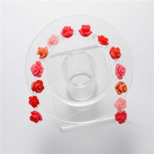 Resin Jewelry Beads, with Plastic, DIY, mixed colors, 10.3*8.2mm-9*5.8mm, Sold Per 17.5 cm Strand