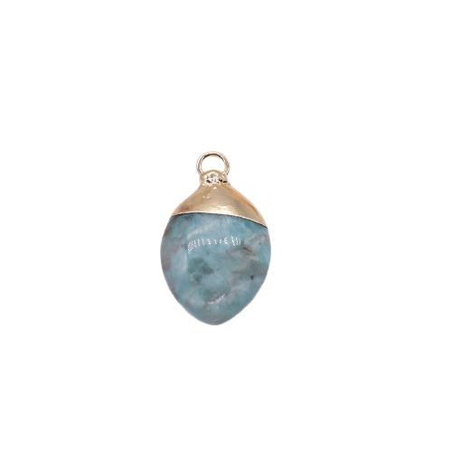Bijoux Pendentifs en pierres gemmes, Pierre naturelle, avec laiton, Placage de couleur d'or, DIY, plus de couleurs à choisir, Vendu par PC